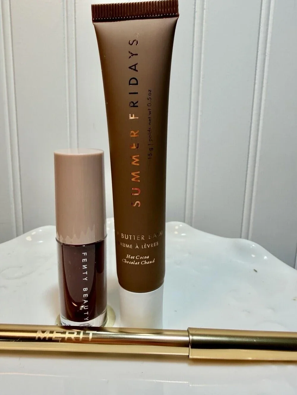 Summer Fridays Hot Cocoa Lip Balm Fenty Hot Chocolit Heat MERIT Lip Trio NEW